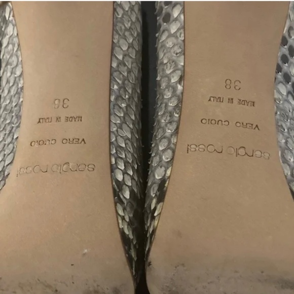 🐍Sergio Rossi Python Peep Toe 38 🔥Black Friday sale‼️ - Picture 9 of 11